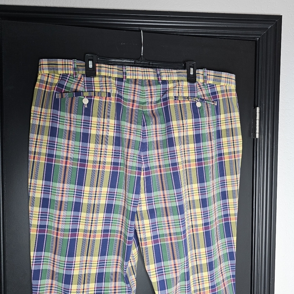 RLX By Ralph Lauren Plaid Multicolor Men's Pants Size 42 X 30 - Picture 6 of 7